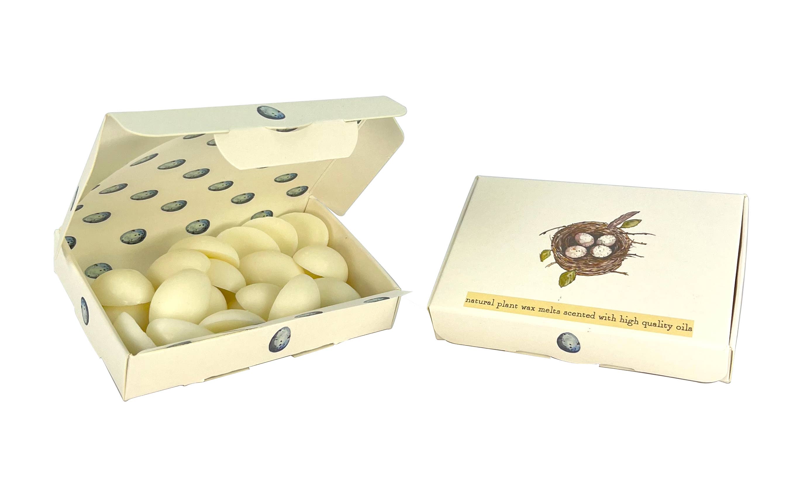Wax Melt Shapes in illustrated Boxes