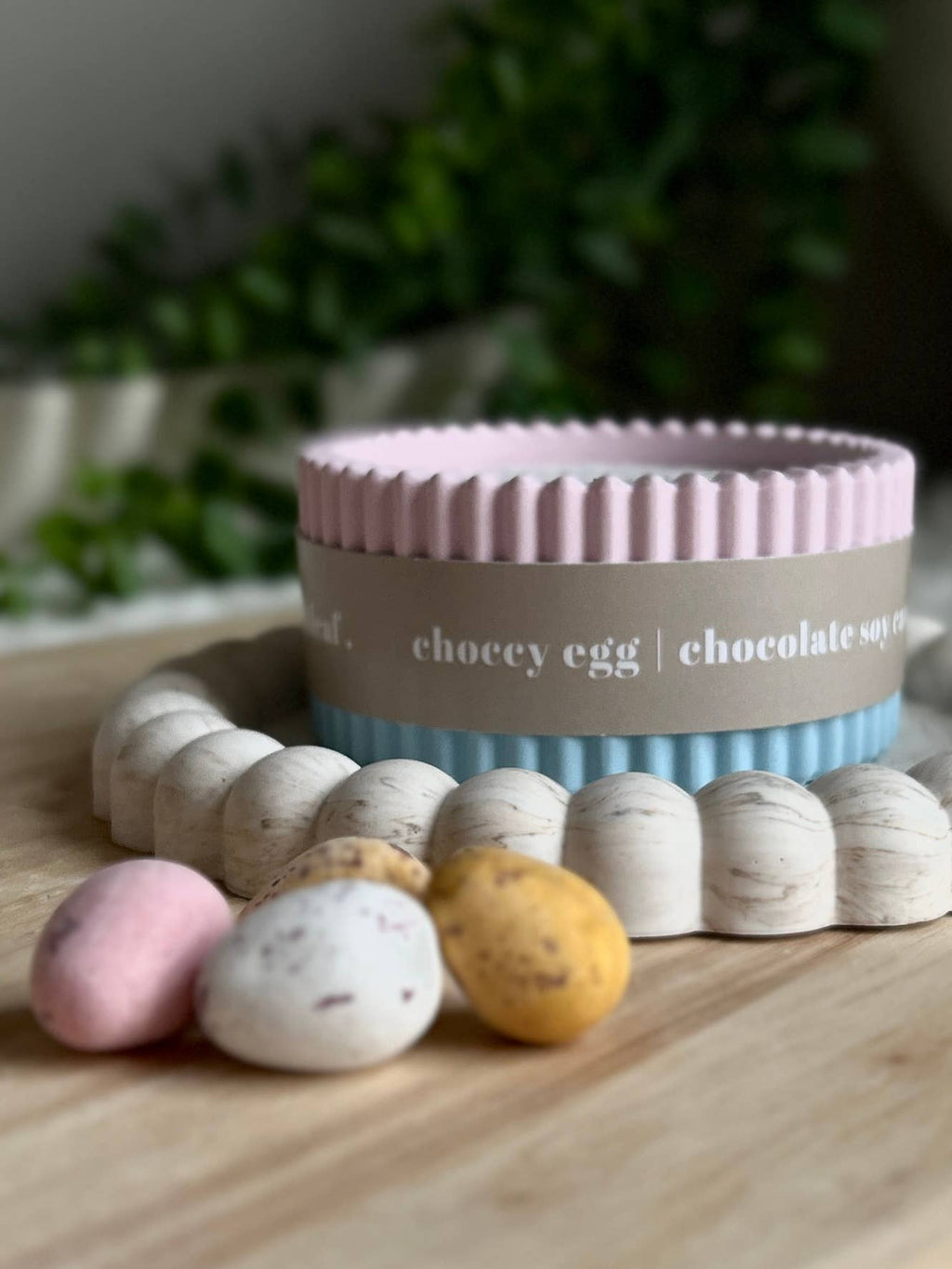 Chocolate Egg Easter Scented Soy Wax Refillable Small Candle