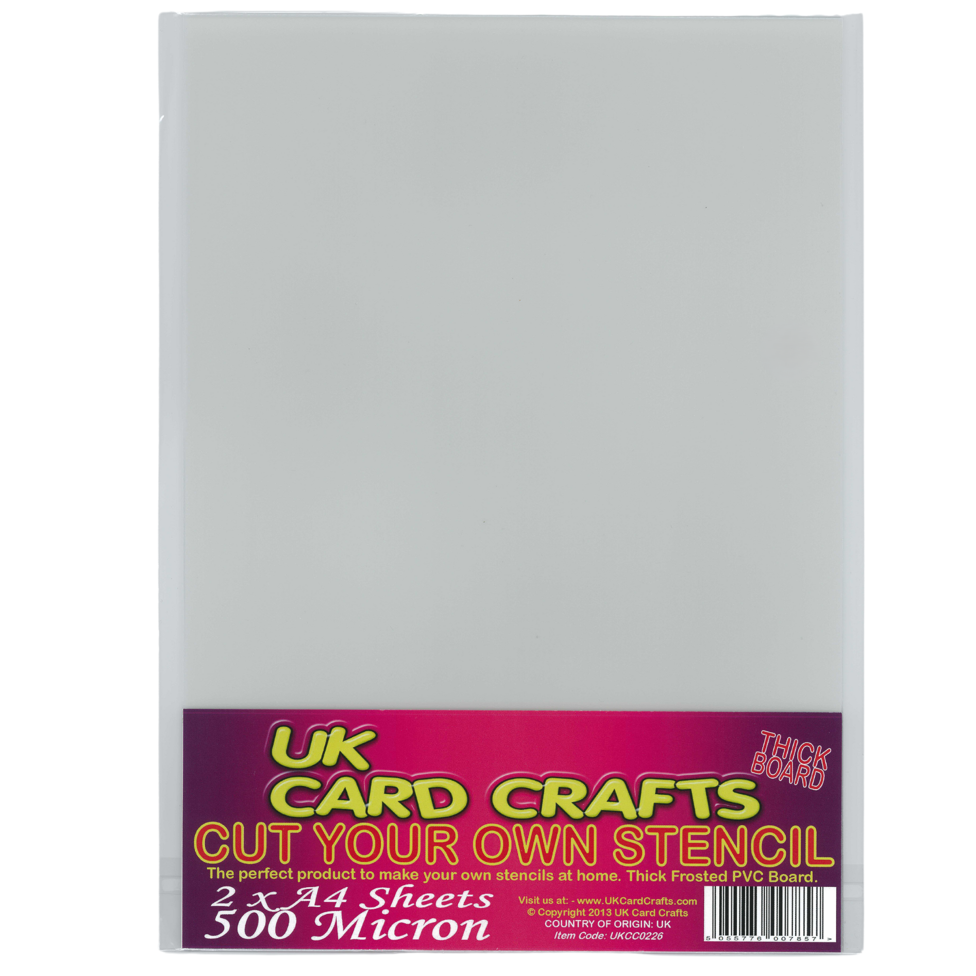 Cut Your Own Stencil – 2 x A4 Frosted Plastic Stencil Boards (0.5mm Thick)