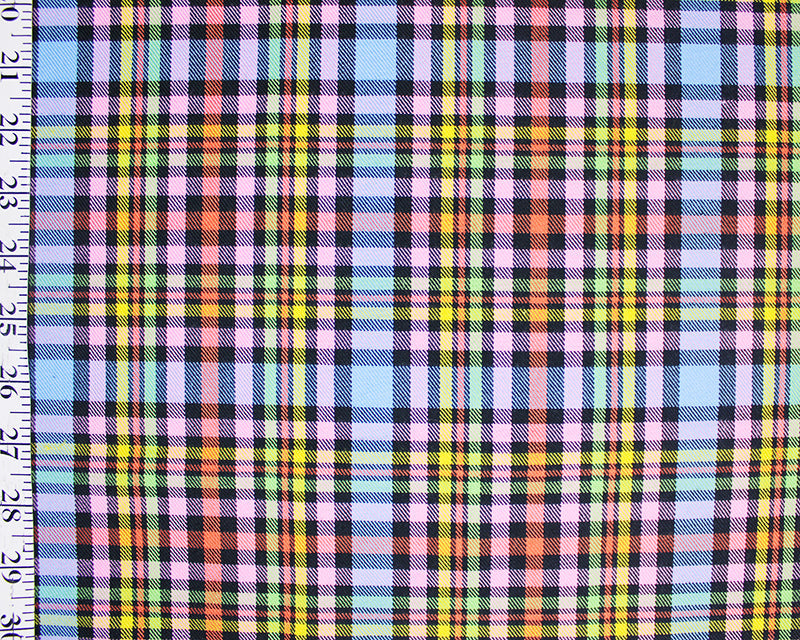 CraftsFabrics Polyviscose Tartan Rainbow