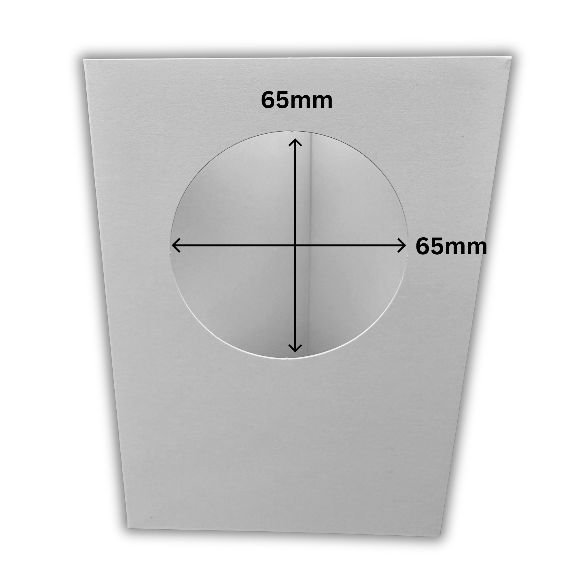 10 Pack A6 White Top Circle Aperture Card Blanks & Envelopes, Tri-Fold - 300gsm