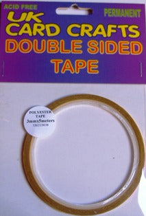3mm Wide x 5 Meters Long Polyester Double Sided Tape - UKCC0038
