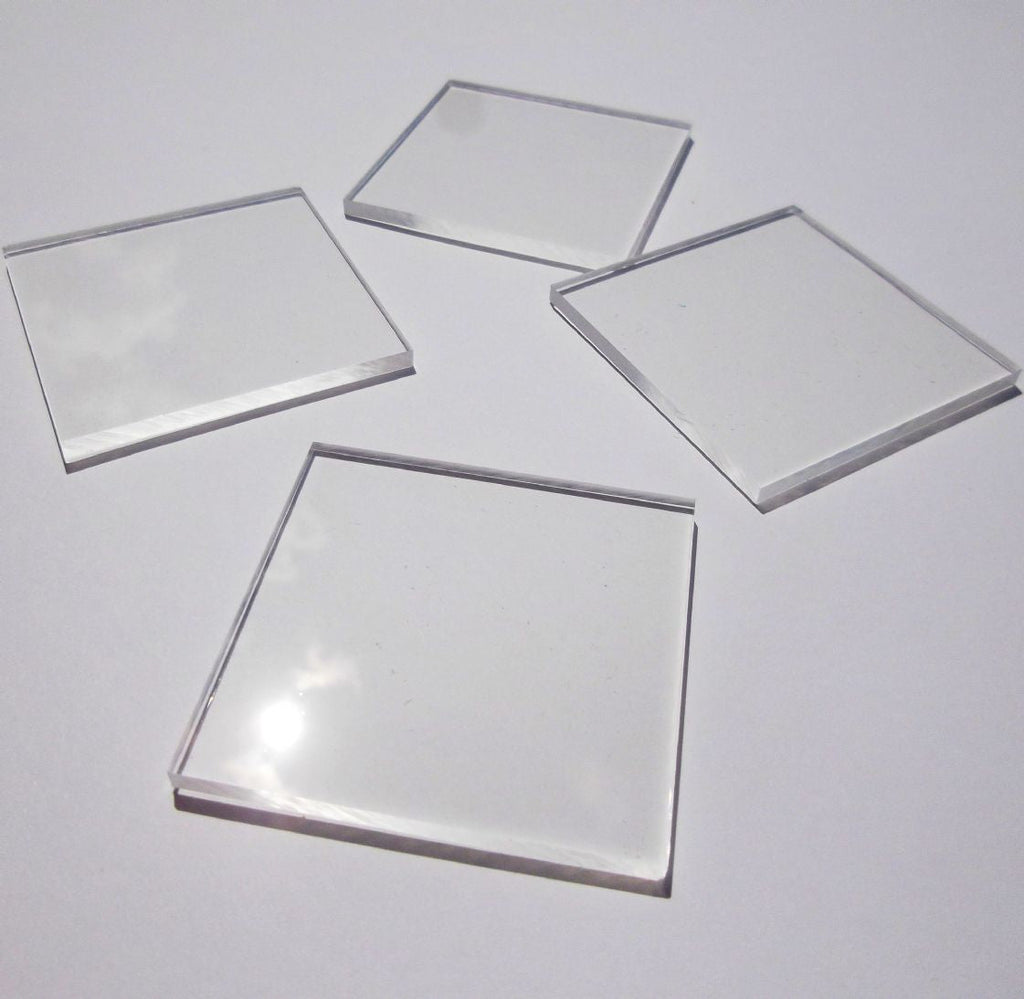 50mm x 50mm Square Lightweight Acrylic Stamping Blocks x 4 Per Pack