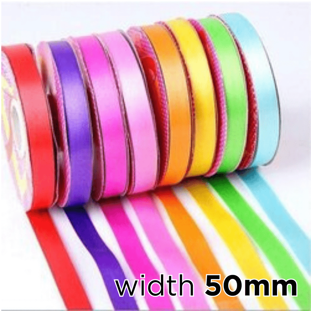Trimits Double Faced Satin Ribbon: 50mm (per metre)