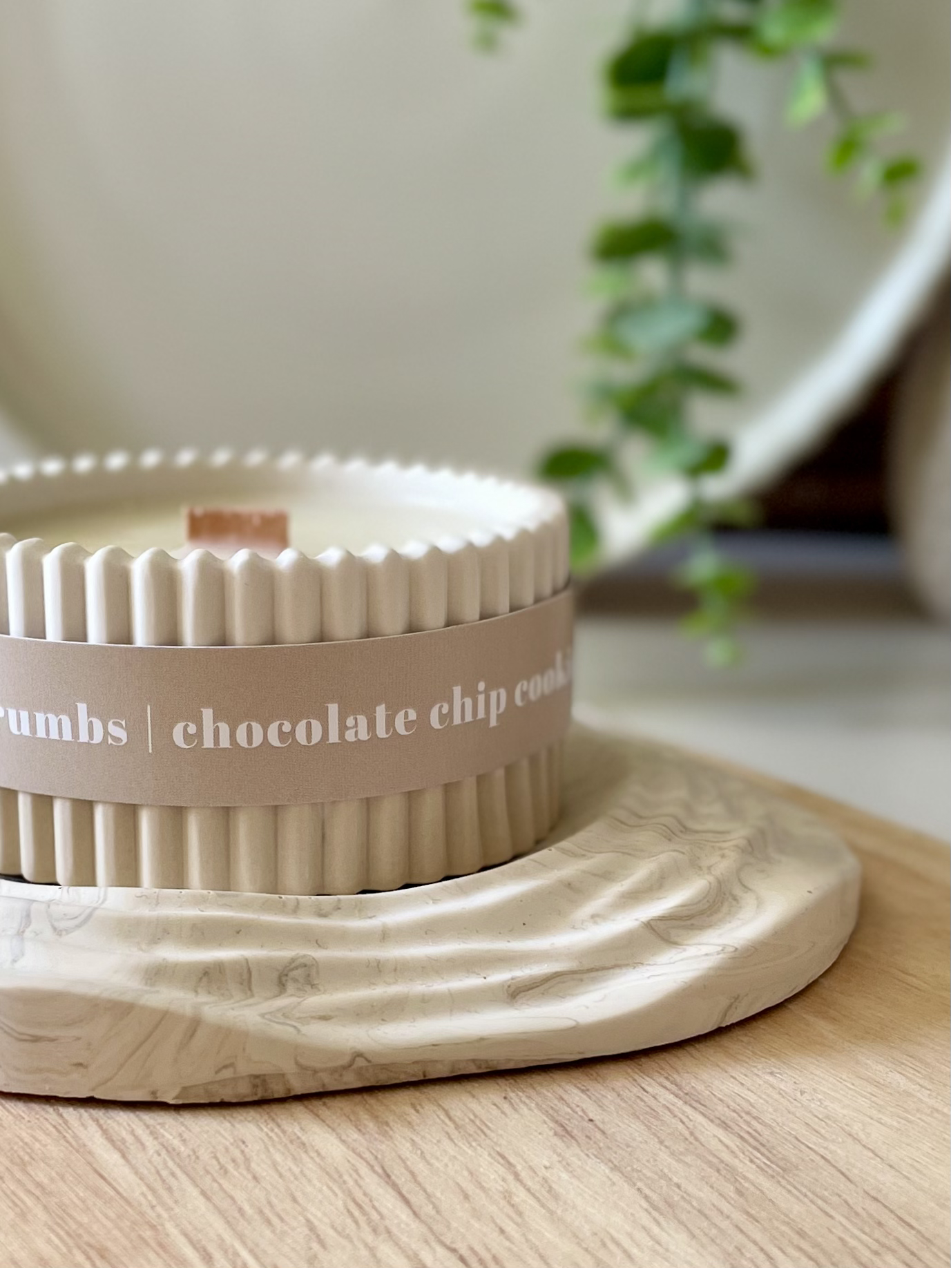 Cookie Crumbs Stoneware Soy Wax Candle / Scandi Inspired