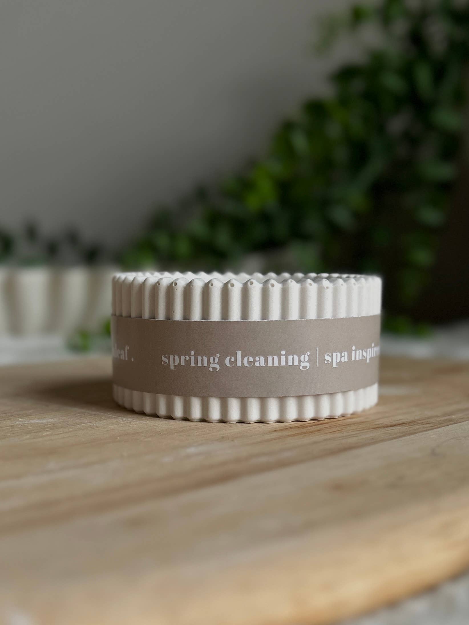 Clean Spa Scented Soy Wax Refillable Small Candle in Stone