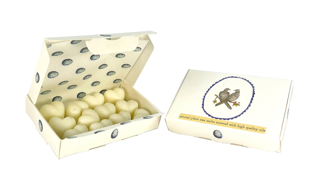 Wax Melt Shapes in illustrated Boxes