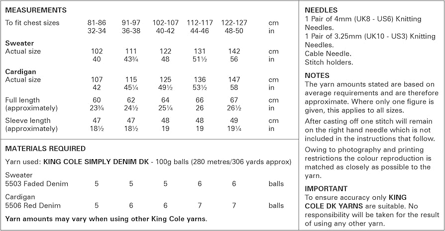 King Cole Ladies Sweater & Cardigan Knitting Pattern 6160 - Double Knit