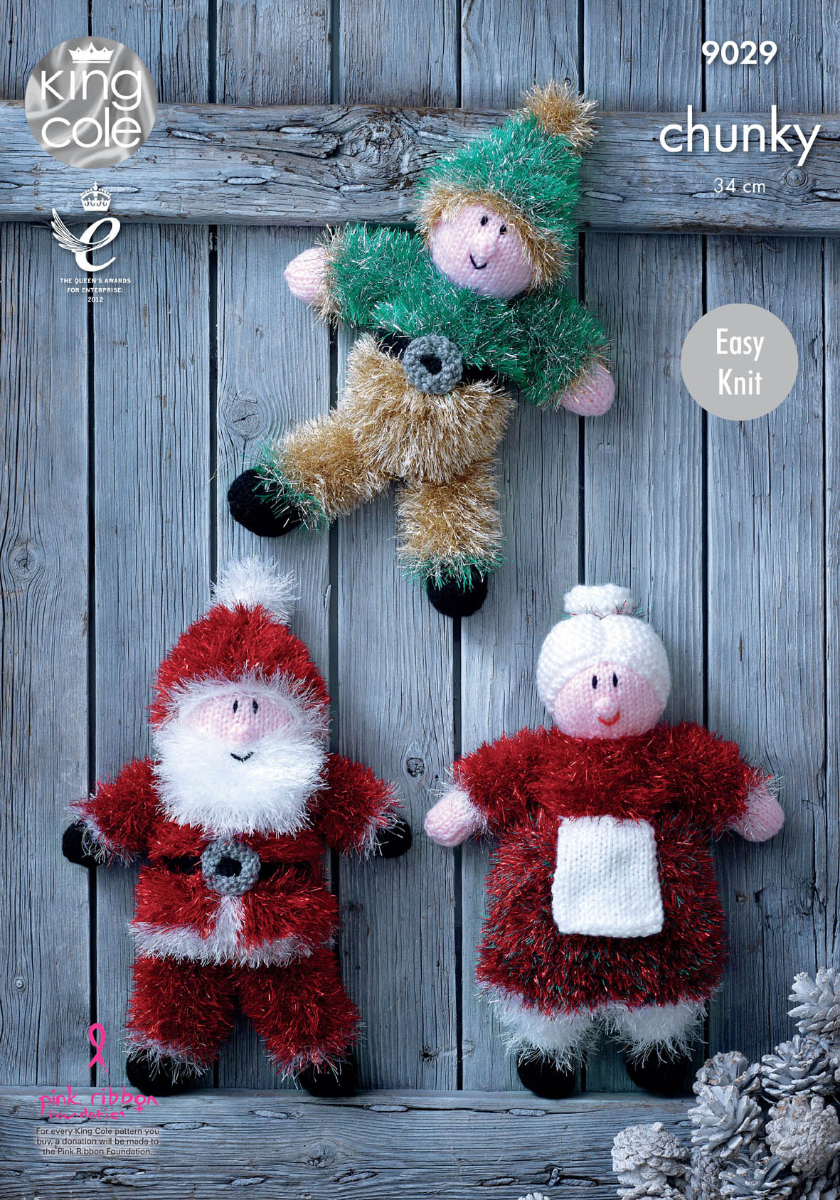 King Cole 'Easy Knit' Novelty Christmas Toys Knitting Pattern 9029 - Chunky