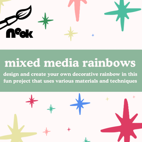 mixed media rainbows