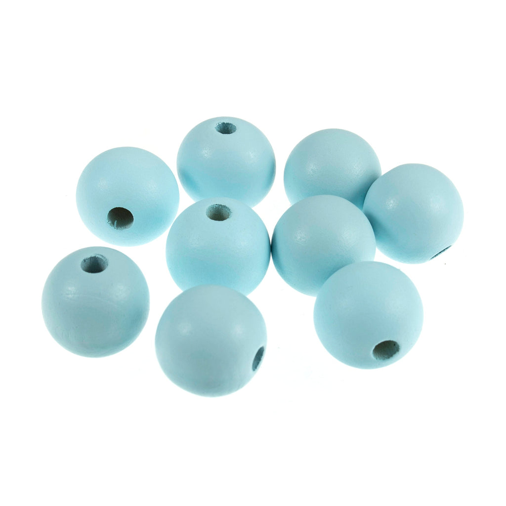 Trimits 25mm Wooden Craft Beads for Macramé - Blue
