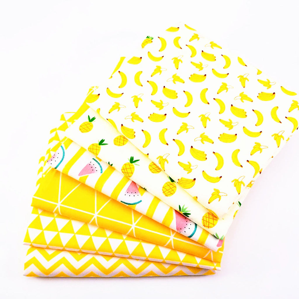 CraftsFabrics 6pcs Fruits Printed Cotton Fat Quarters Bundle