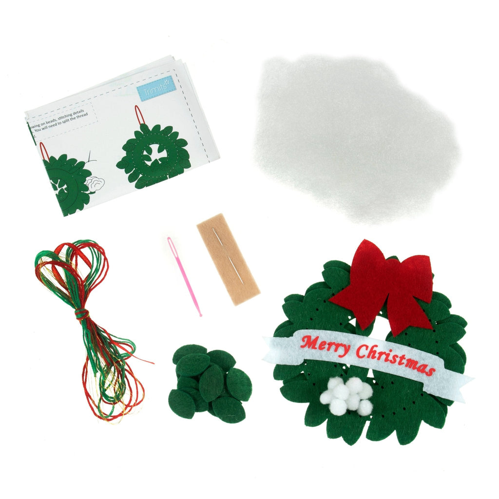 Trimits Festive Felt Decoration Kit: Christmas Wreath
