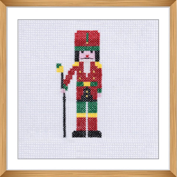 Trimits Mini Festive Counted Cross Stitch Kit: Nutcracker
