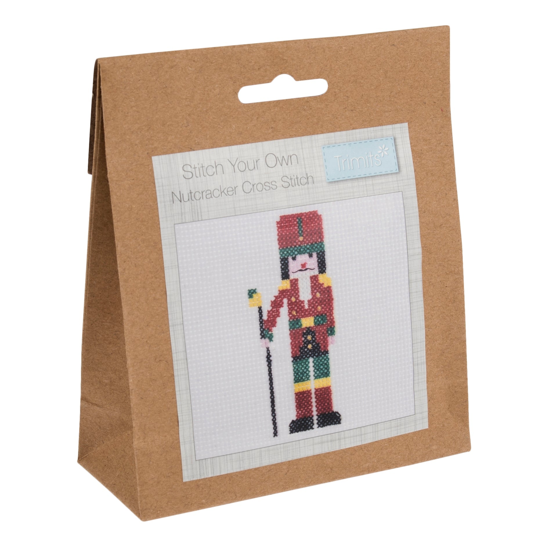 Trimits Mini Festive Counted Cross Stitch Kit: Nutcracker