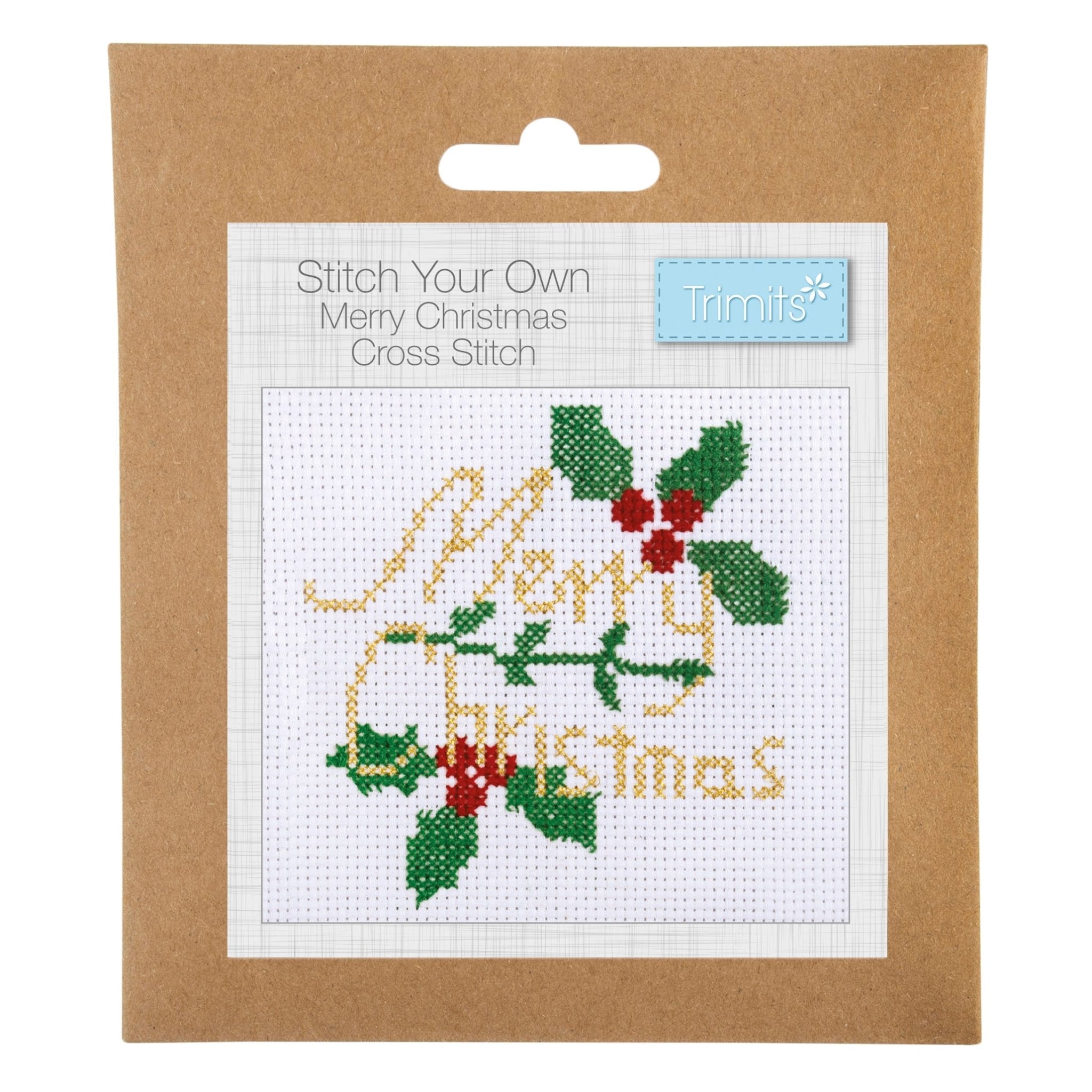 Trimits Mini Festive Counted Cross Stitch Kit: Merry Christmas
