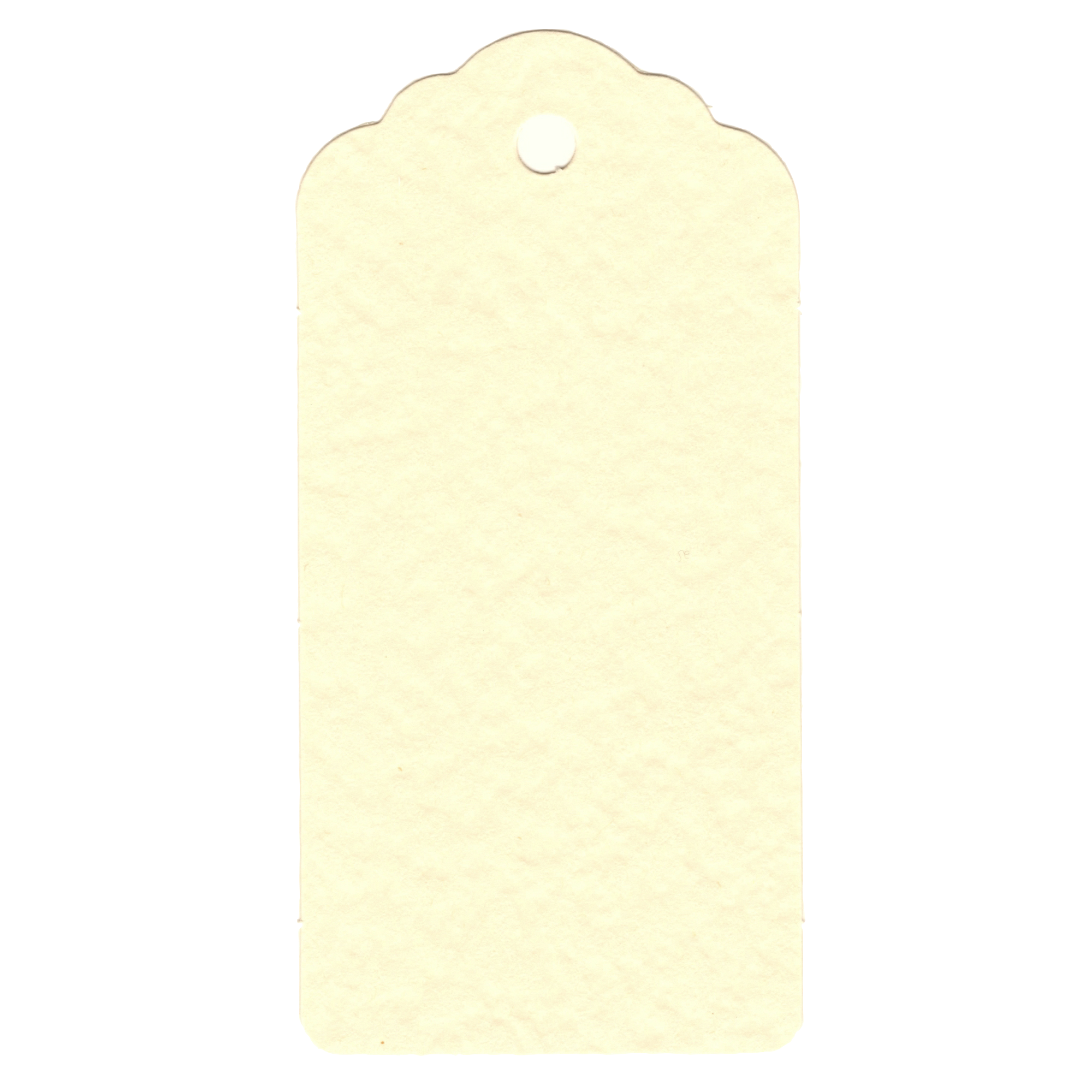 100 Rectangle Scalloped Gift Tags with White Satin Ribbon - 21 Colours Christmas