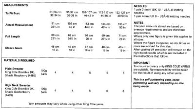 King Cole Ladies Sweaters Knitting Pattern 5647 - Double Knit