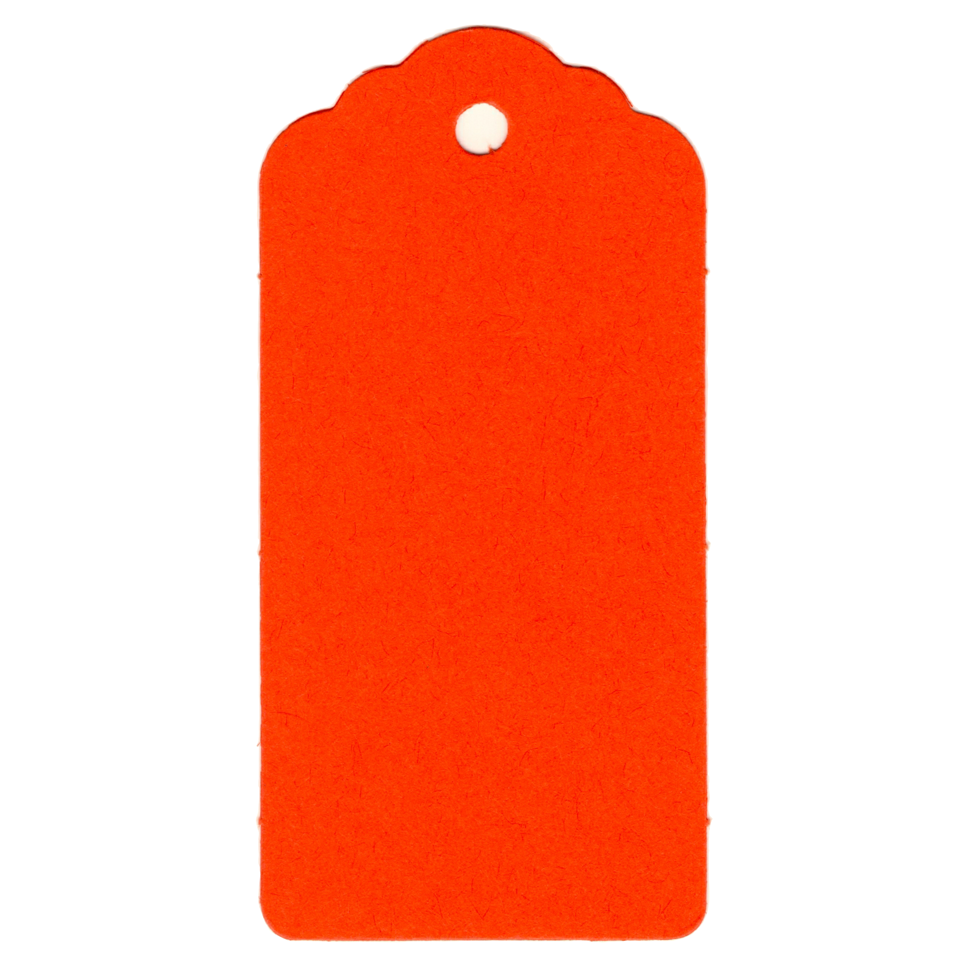 100 Rectangle Scalloped Gift Tags with White Satin Ribbon - 21 Colours Christmas