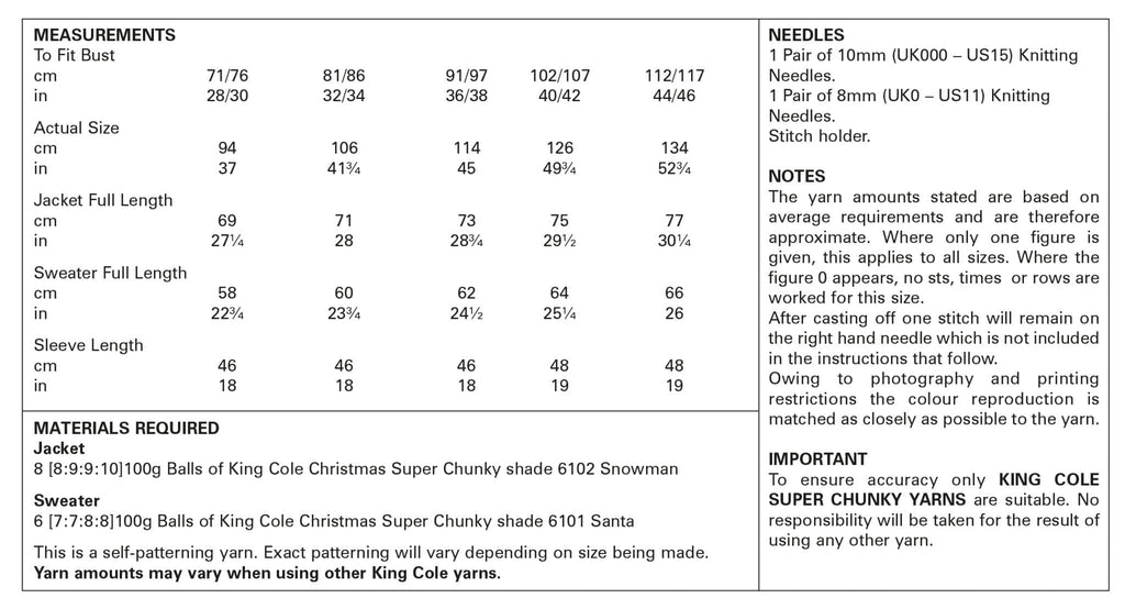 King Cole Ladies Sweater & Cardigan Knitting Pattern 5779 - Super Chunky