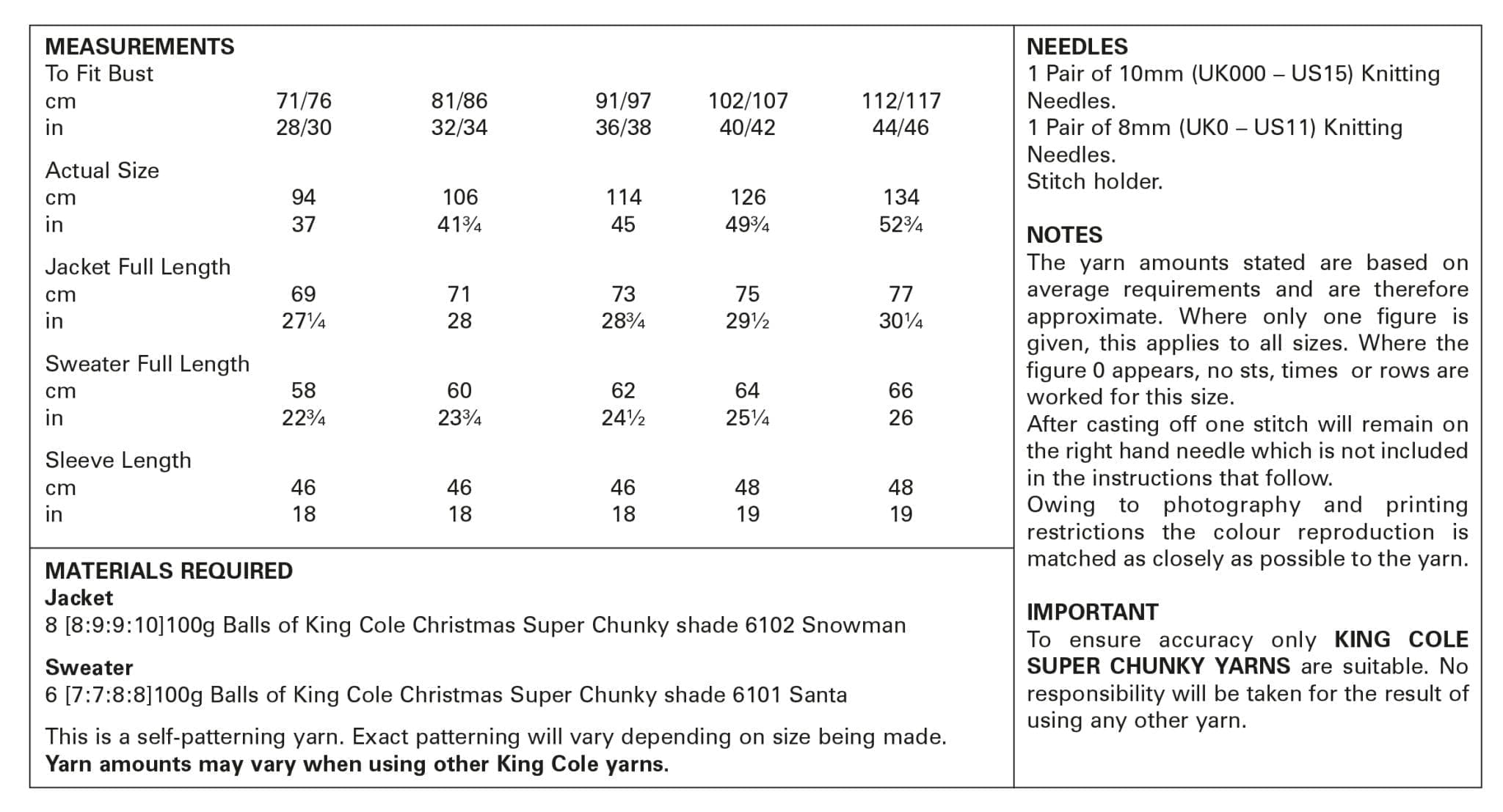King Cole Ladies Sweater & Cardigan Knitting Pattern 5779 - Super Chunky