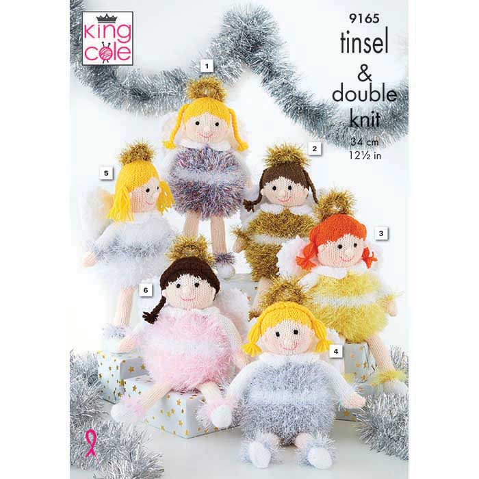 King Cole Novelty Toys Little Angels Knitting Pattern 9165 - Double Knit