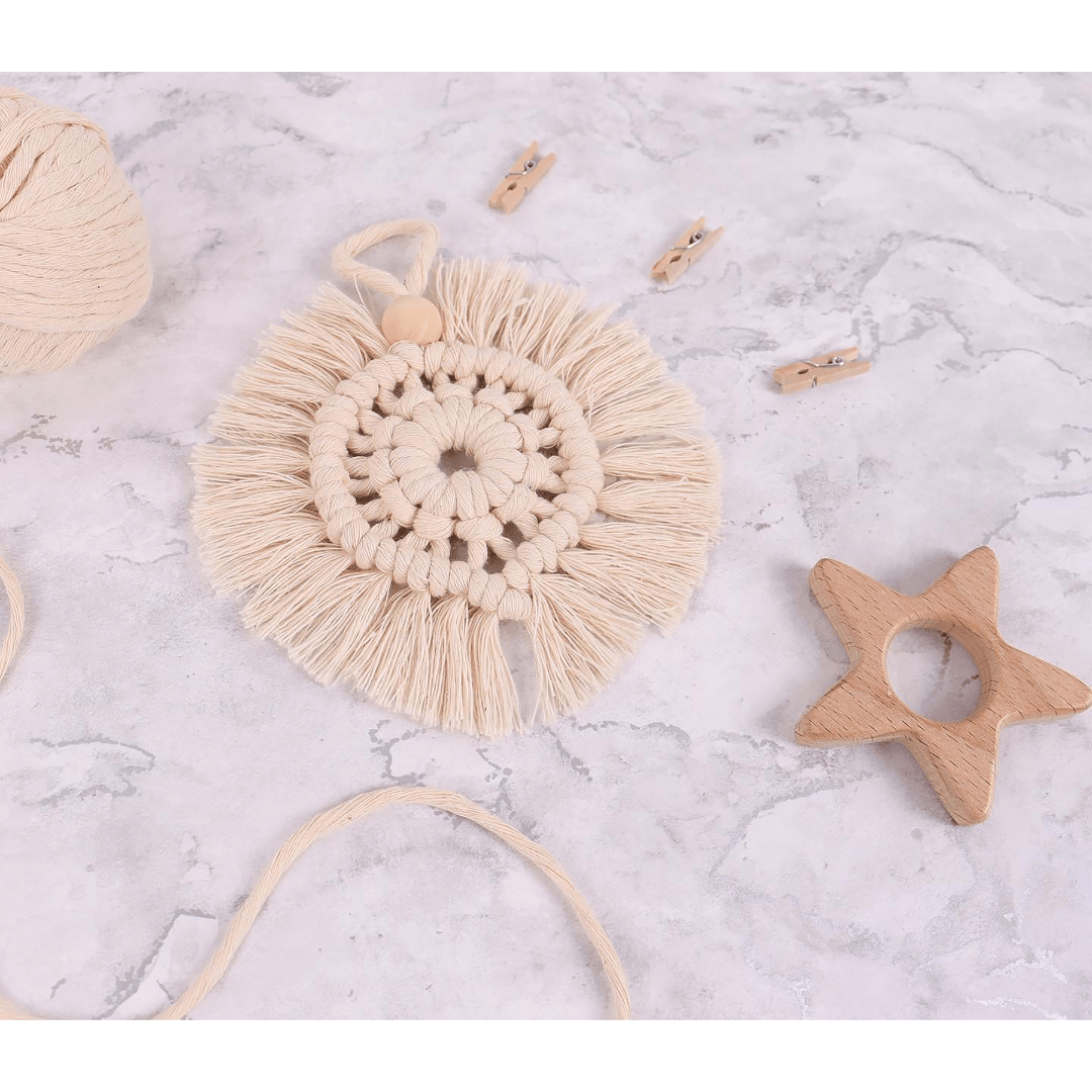 Trimits Macramé Kit: Natural Wreath Decoration
