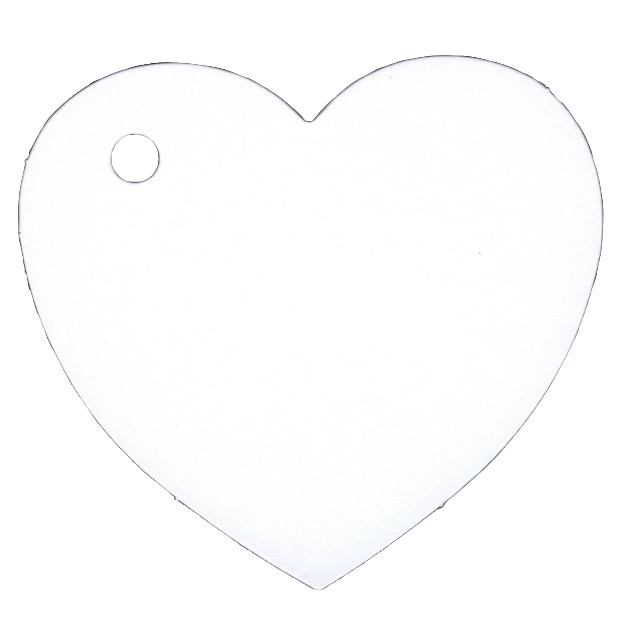 100 Heart Shaped Gift Tags with White Satin Ribbon -  21 Colours, Birthday Xmas