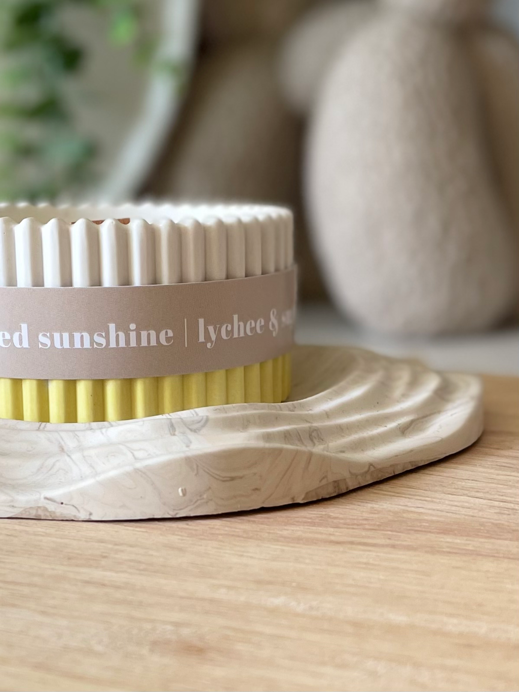 Lychee Stoneware Soy Wax Candle / Summer Inspired
