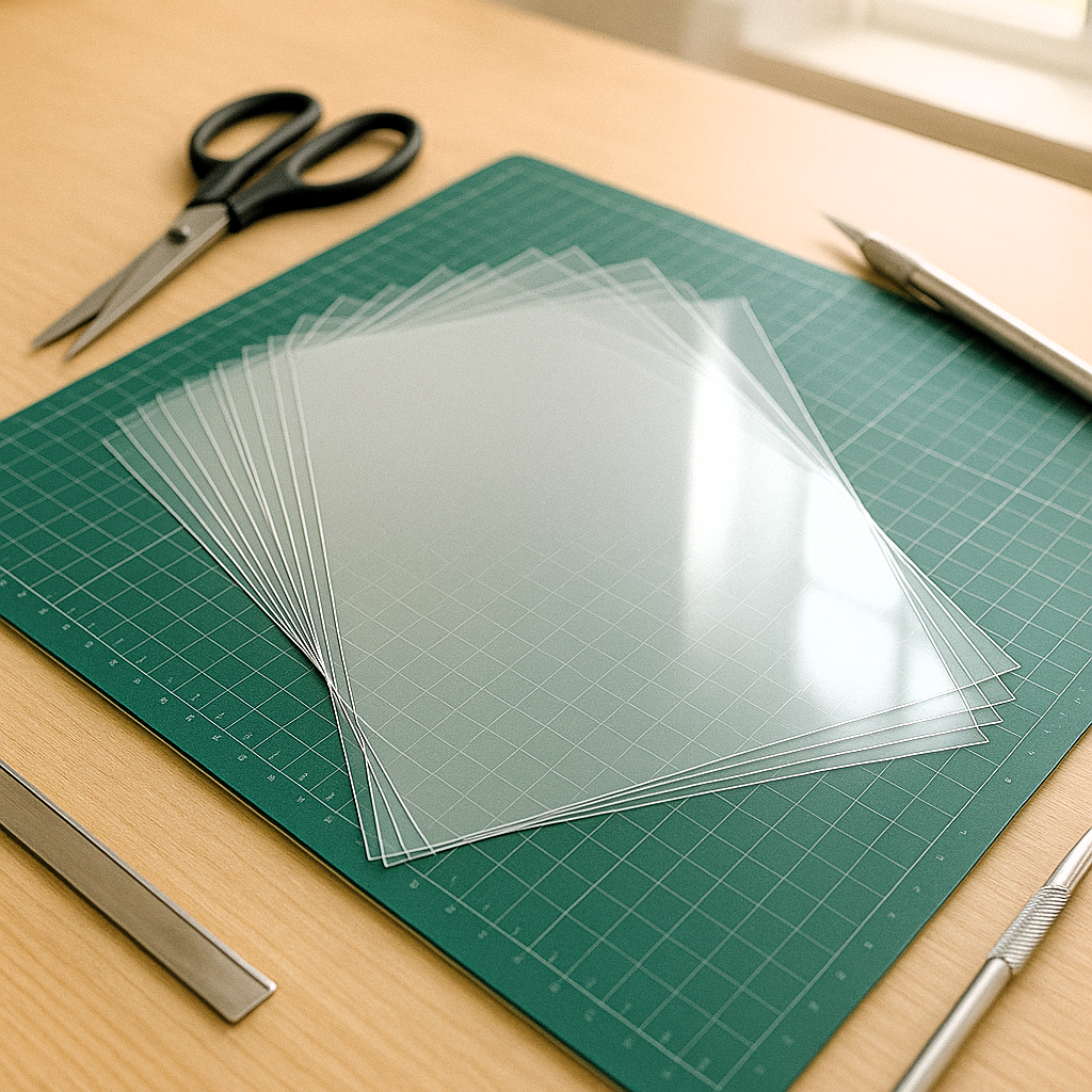 100 x A5 Acetate Sheets – 140 Micron Clear Film for Crafts, OHP & Office Use