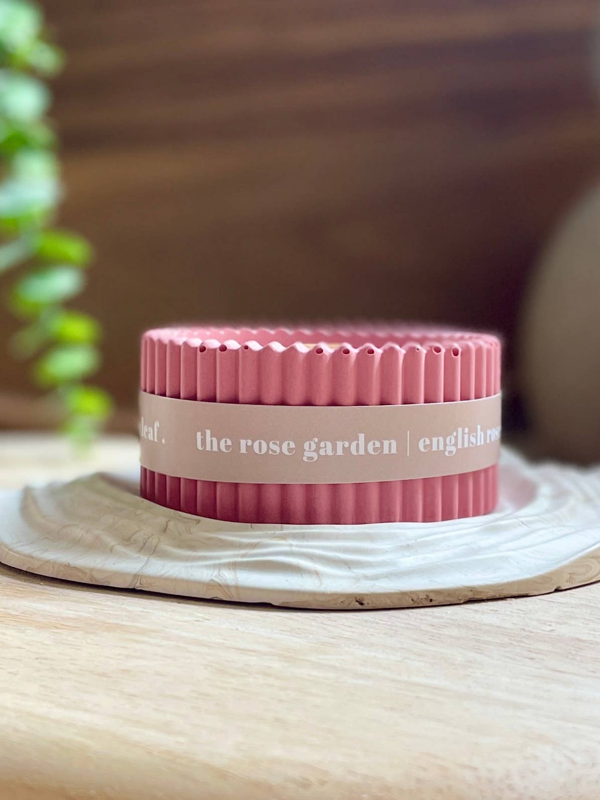 Rose Garden Luxury Soy Candle / English Rose Pink Candle