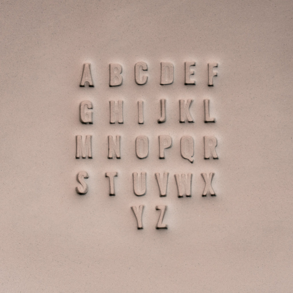 Alphabet Stamp Set | All Caps | Oswald Bold Font | 7mm Width