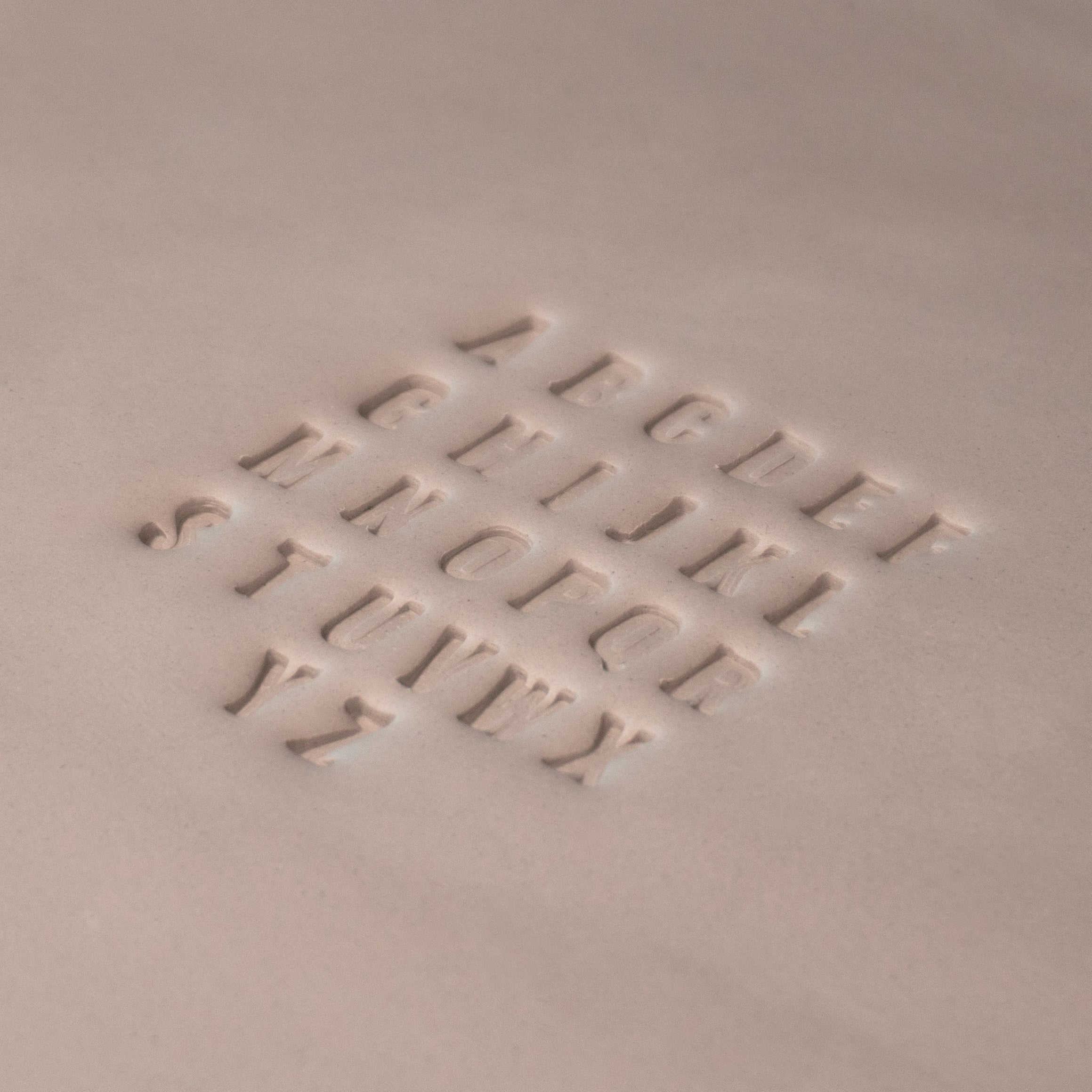 Alphabet Stamp Set | All Caps | Oswald Bold Font | 7mm Width