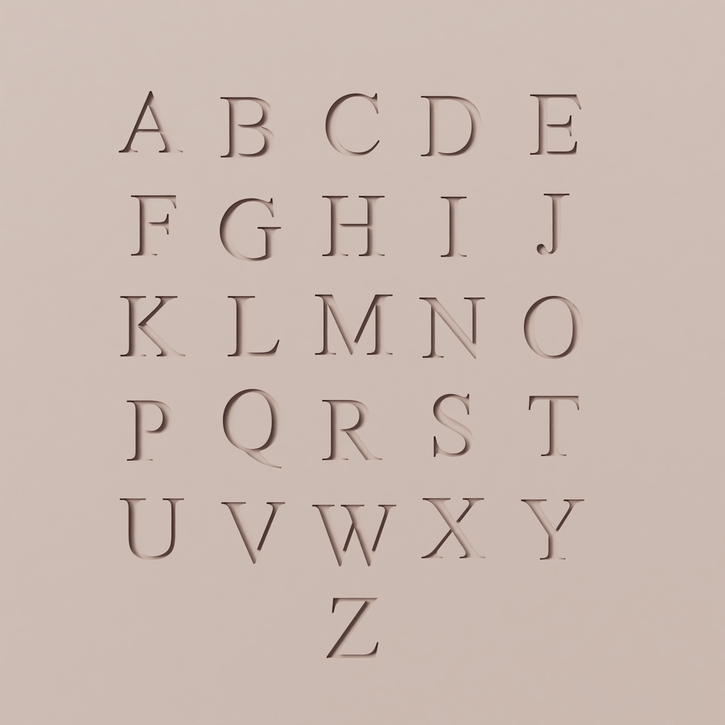 Alphabet Stamp Set | All Caps | Times New Roman Font