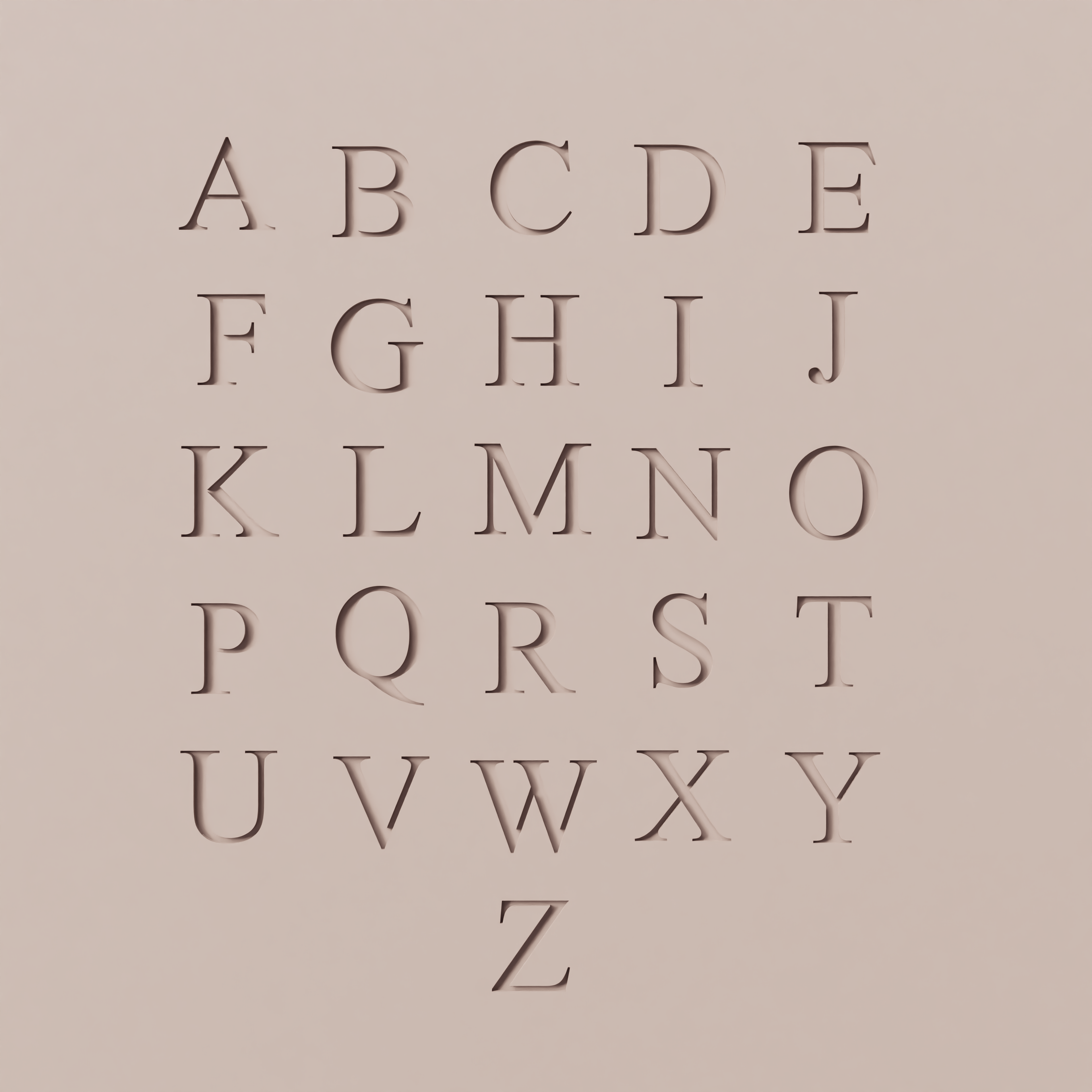 Alphabet Stamp Set | All Caps | Times New Roman Font