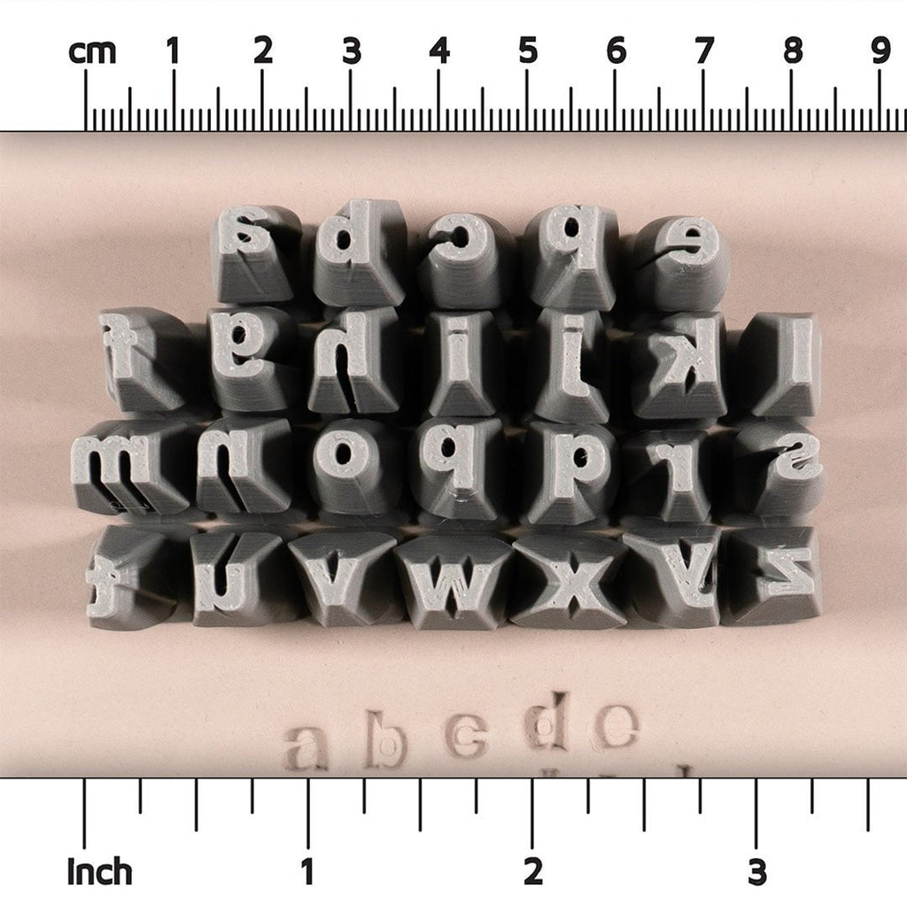 Alphabet Stamp Set | Lowercase | Arial Bold Font | 7mm Width