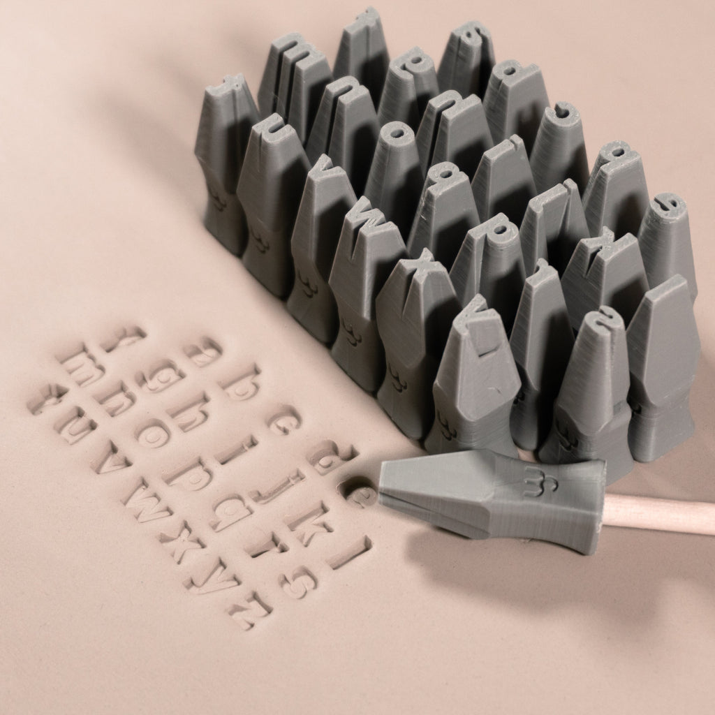 Alphabet Stamp Set | Lowercase | Arial Bold Font | 7mm Width