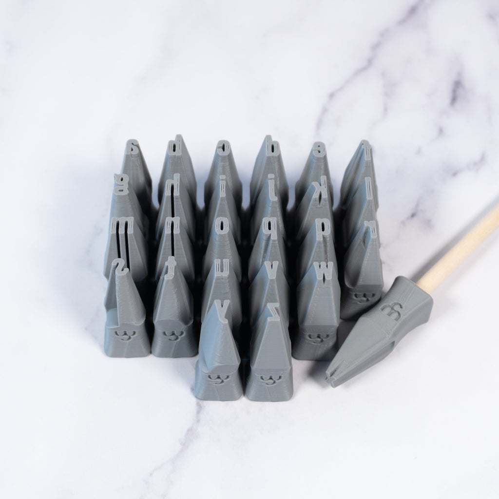 Alphabet Stamp Set | Lowercase | Oswald Bold Font | 7mm Width