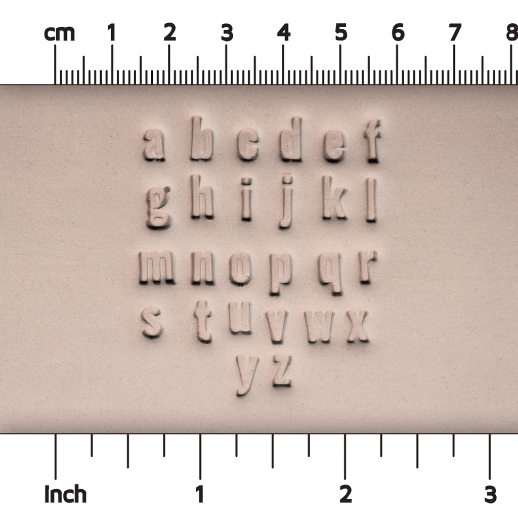Alphabet Stamp Set | Lowercase | Oswald Bold Font | 7mm Width