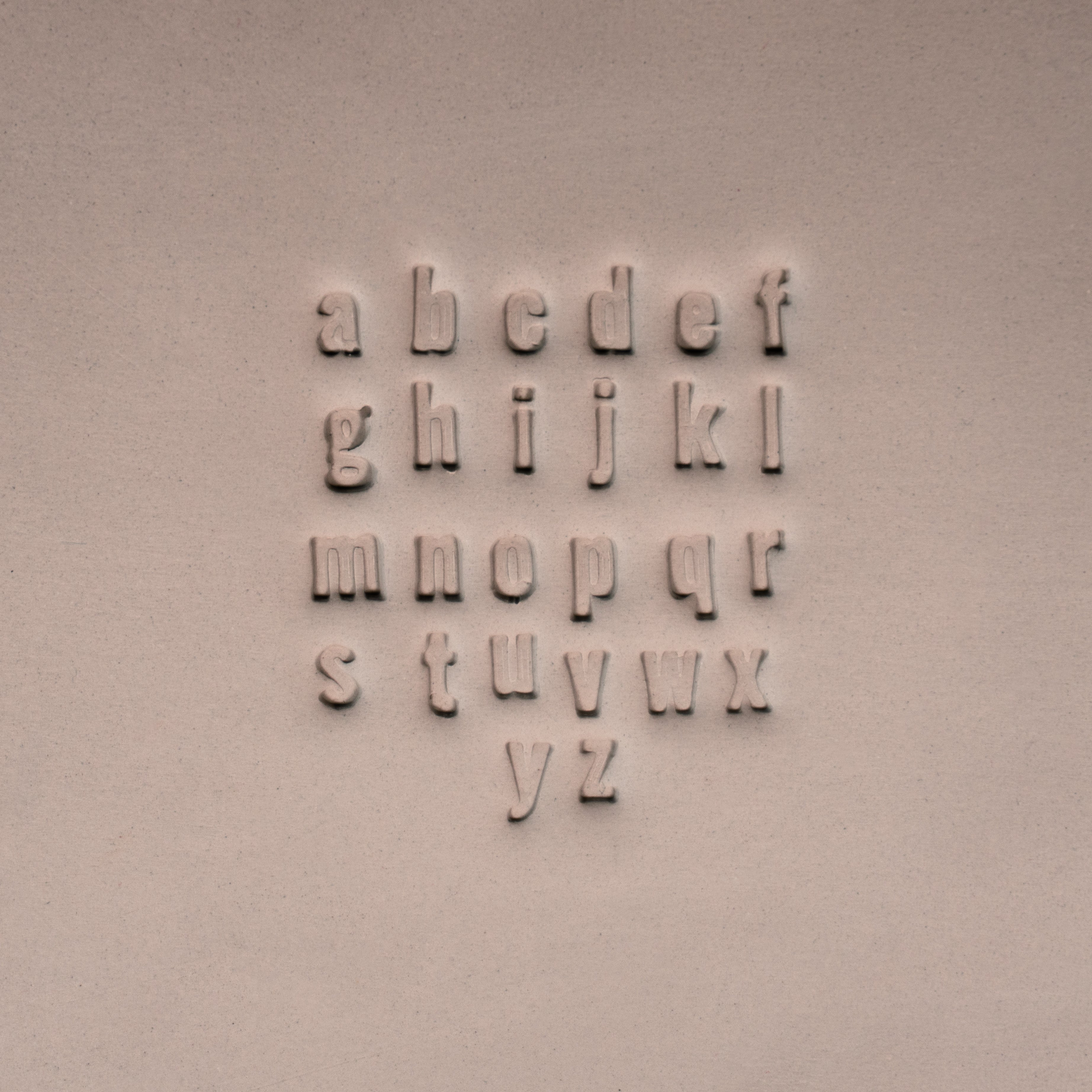 Alphabet Stamp Set | Lowercase | Oswald Bold Font | 7mm Width