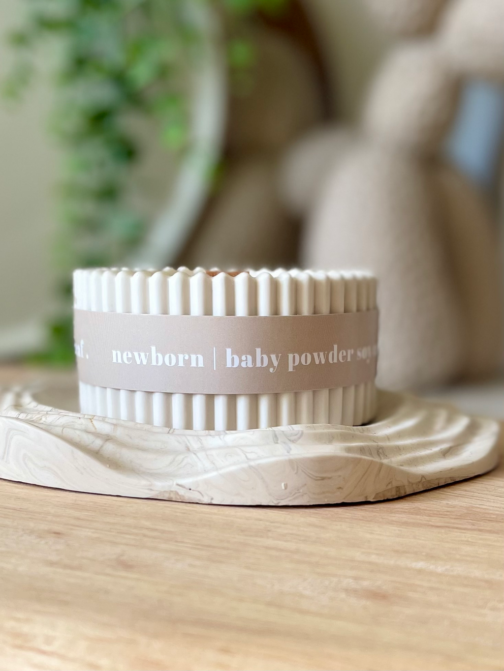 Baby Powder Stoneware Soy Wax Candle / Scandi Inspired