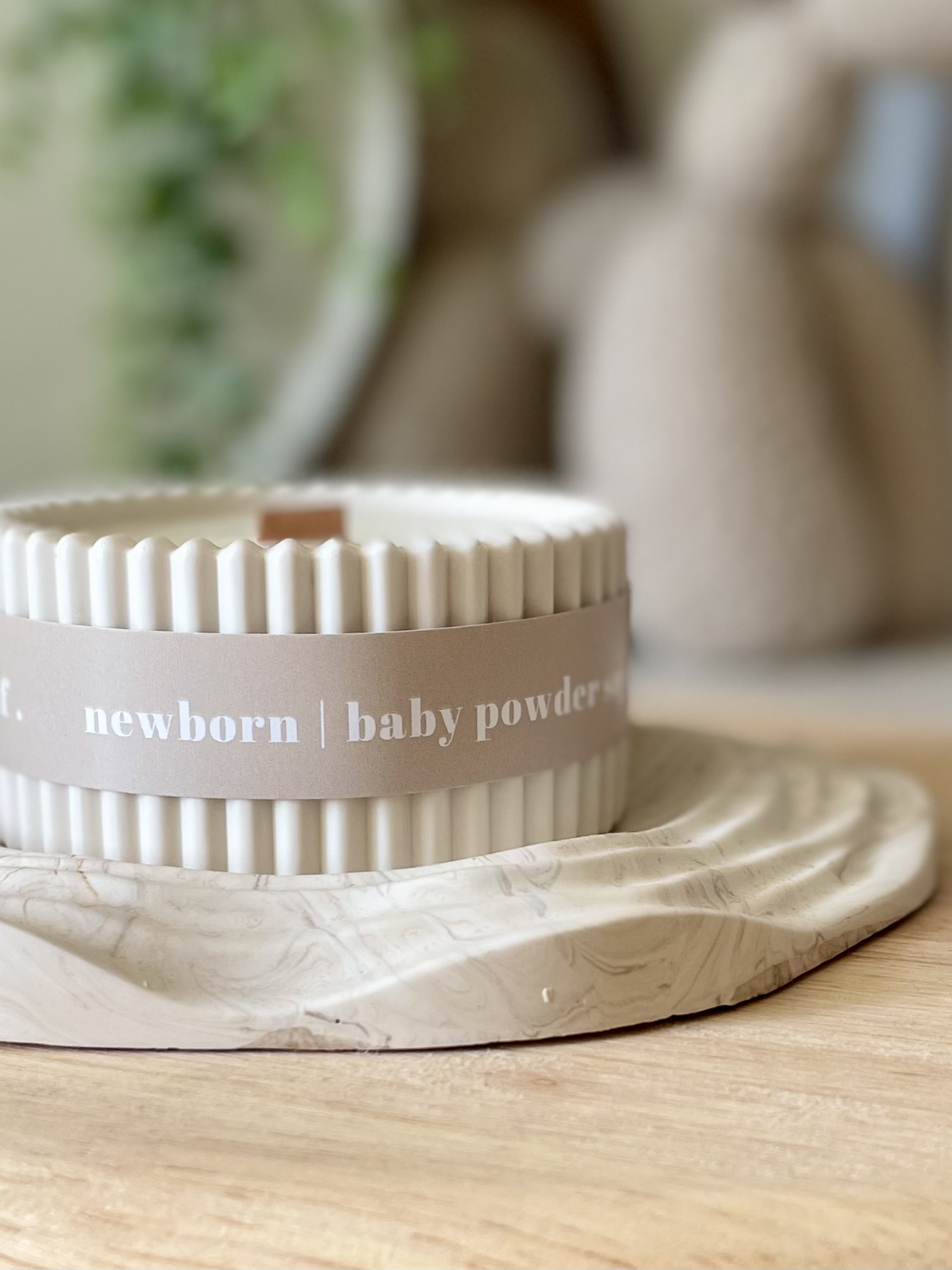 Baby Powder Stoneware Soy Wax Candle / Scandi Inspired