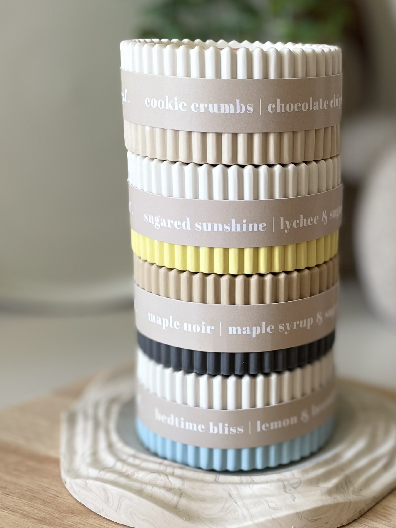 Raspberry Ripple Stoneware Scented Soy Wax Candle