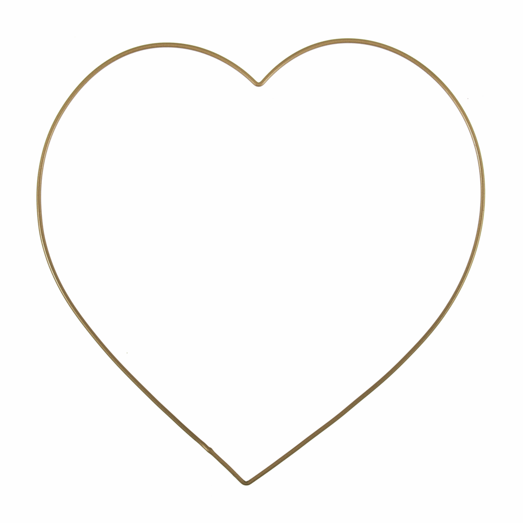 Craft Hoops: Heart Frame: 20cm: Gold