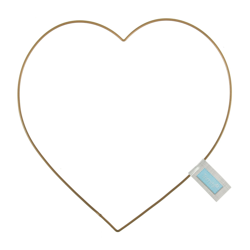 Craft Hoops: Heart Frame: 20cm: Gold