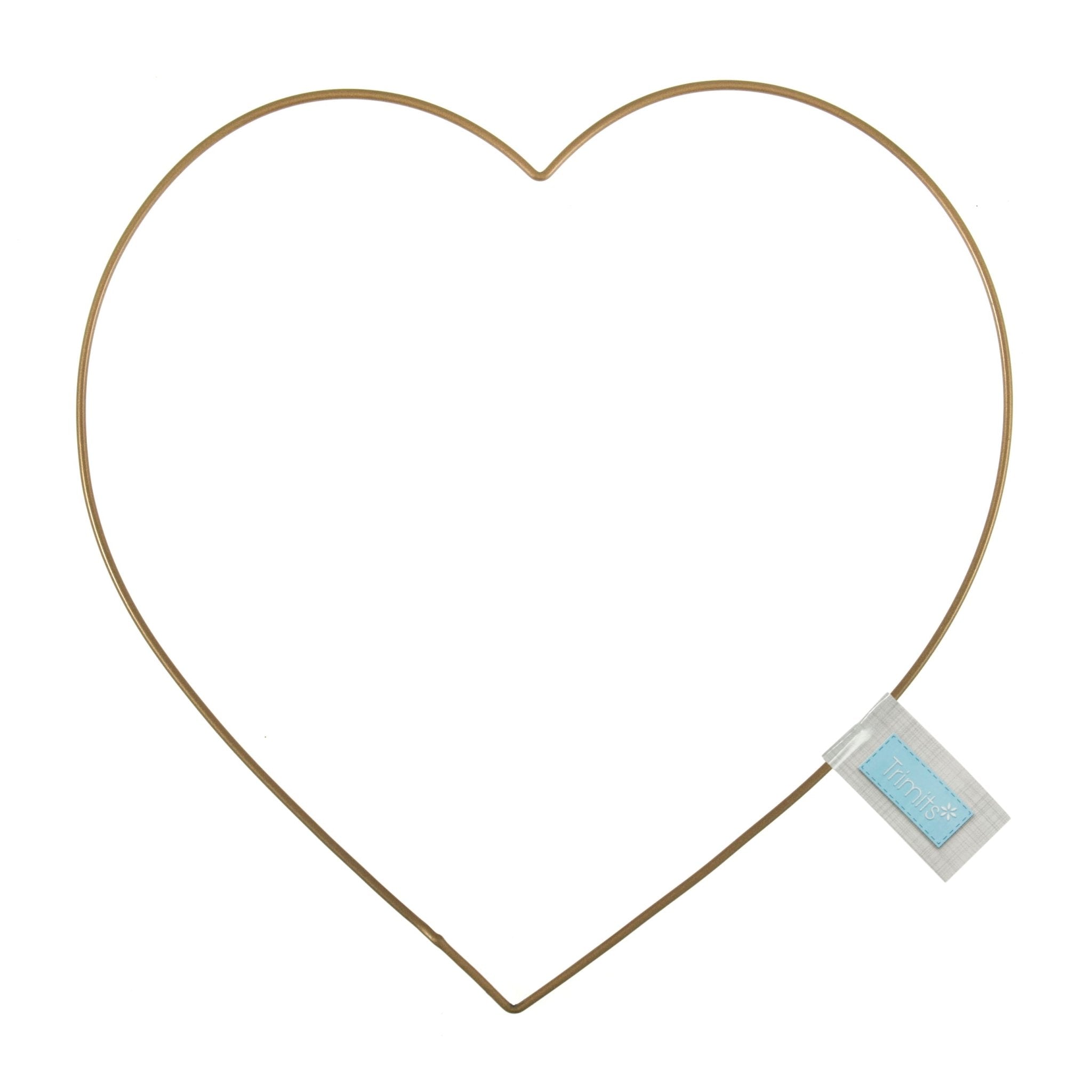 Craft Hoops: Heart Frame: 20cm: Gold