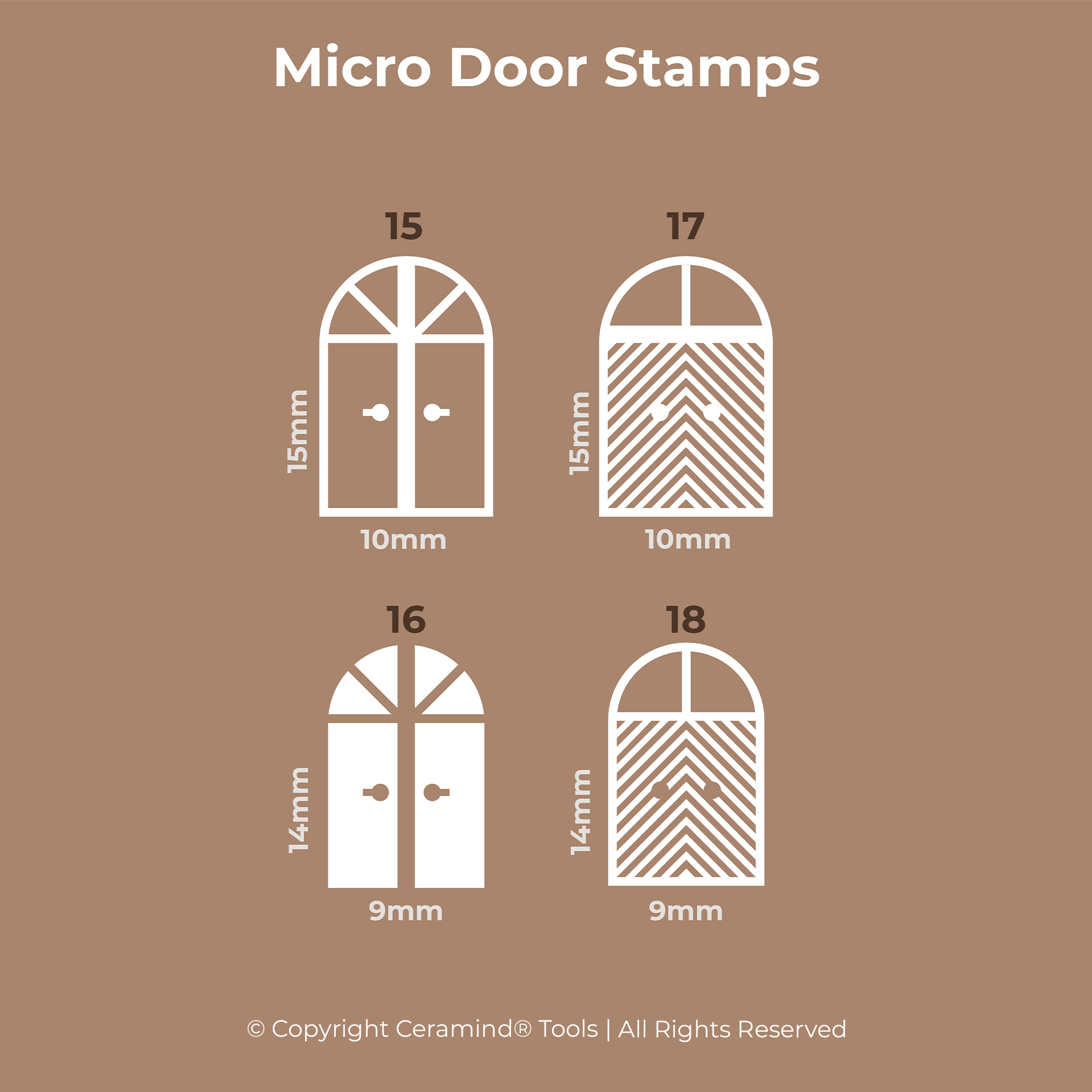 Door Stamp Set of 18