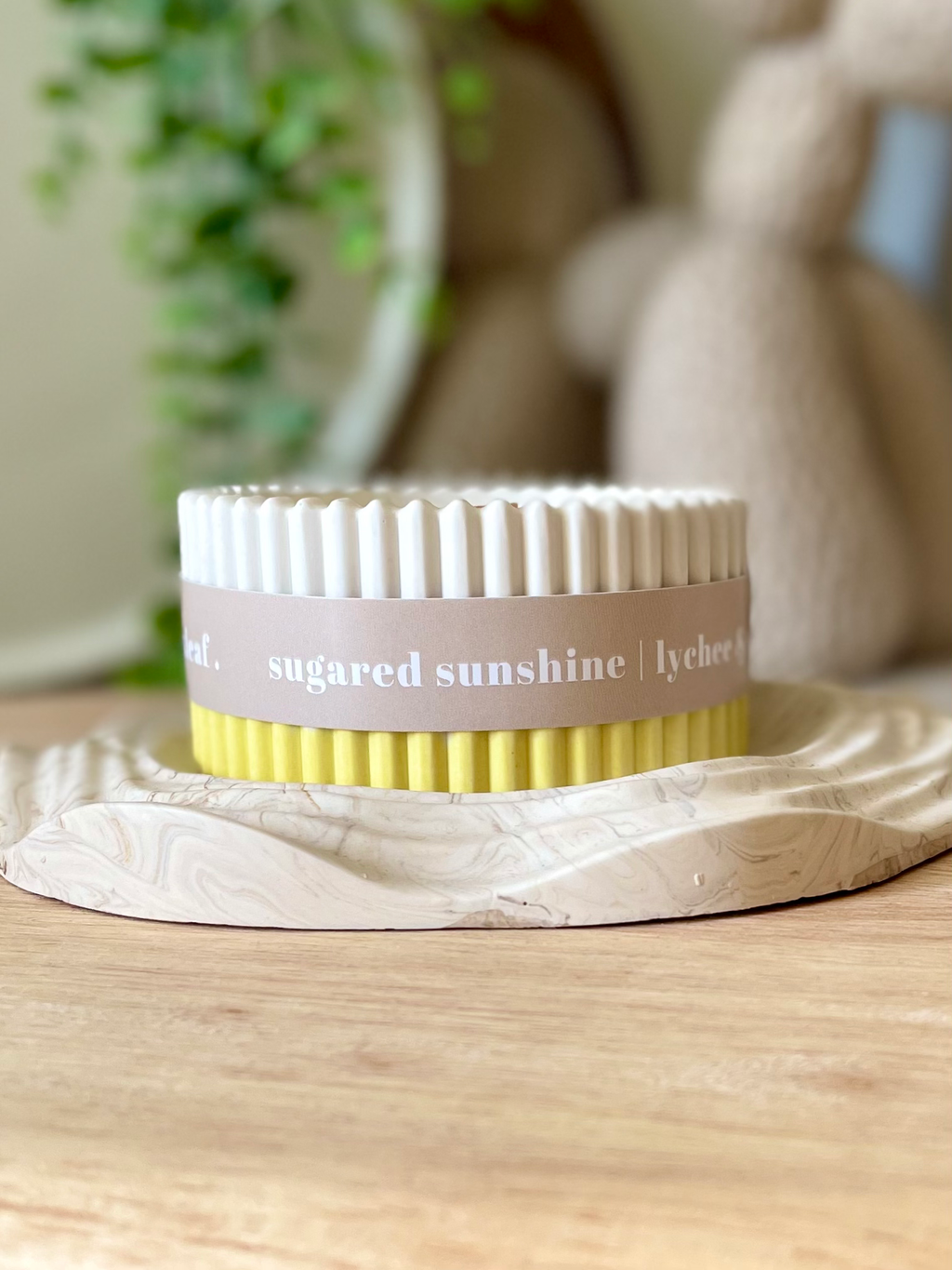 Lychee Stoneware Soy Wax Candle / Summer Inspired