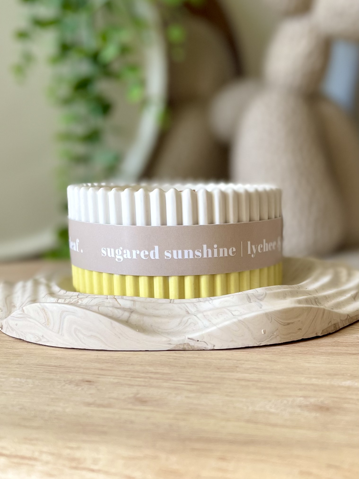 Lychee Stoneware Soy Wax Candle / Summer Inspired