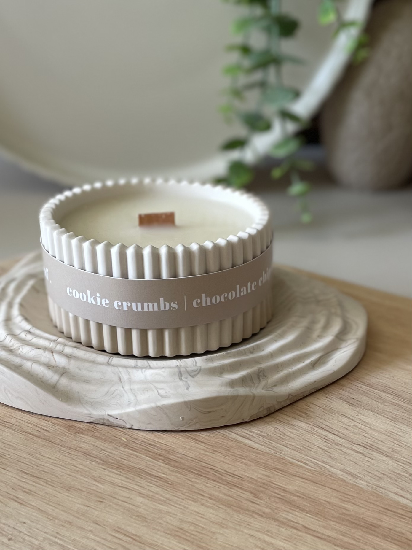Cookie Crumbs Stoneware Soy Wax Candle / Scandi Inspired